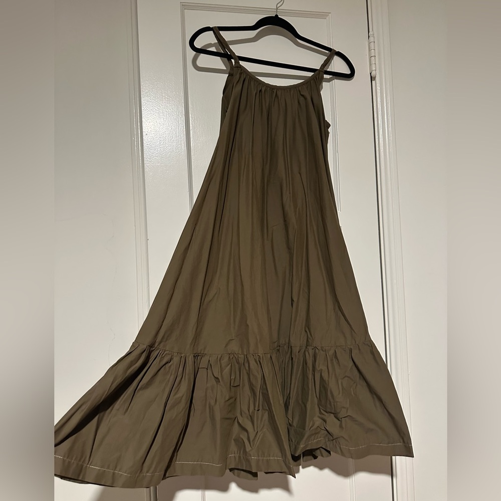 Chic Olive Midi Dress